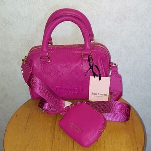 Juicy Couture Pink Mini Bag Set with Quilted Design